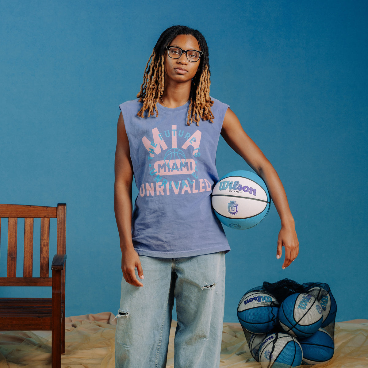 Future is Unrivaled - Tank Top - Washed Indigo
