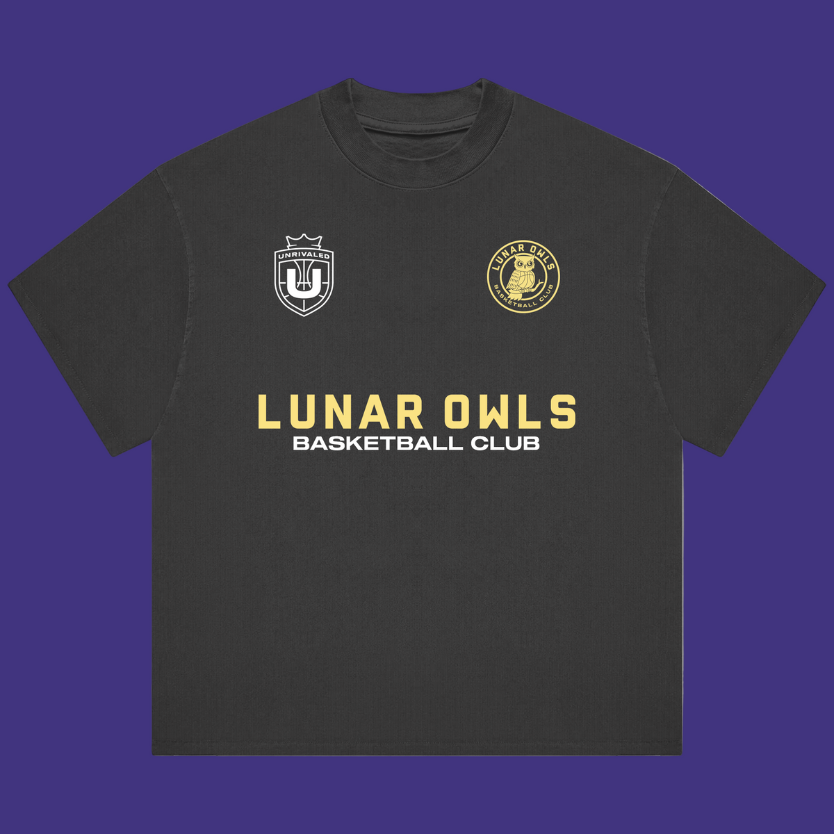 Lunar Owls Basketball Club T-Shirt - Vintage Black