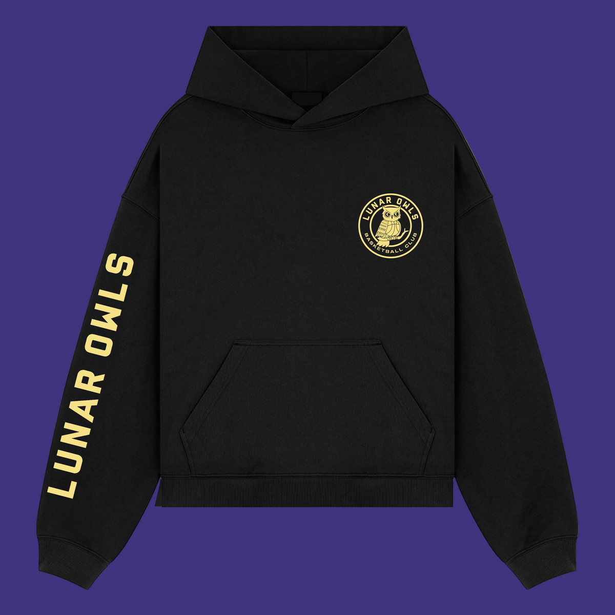 Lunar Owls Basketball Club Logo Hoodie - Black