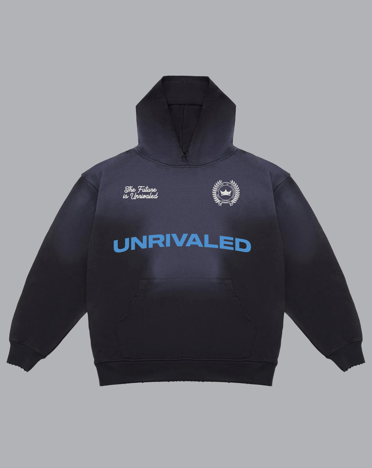 Distressed Hoodie - Washed Black