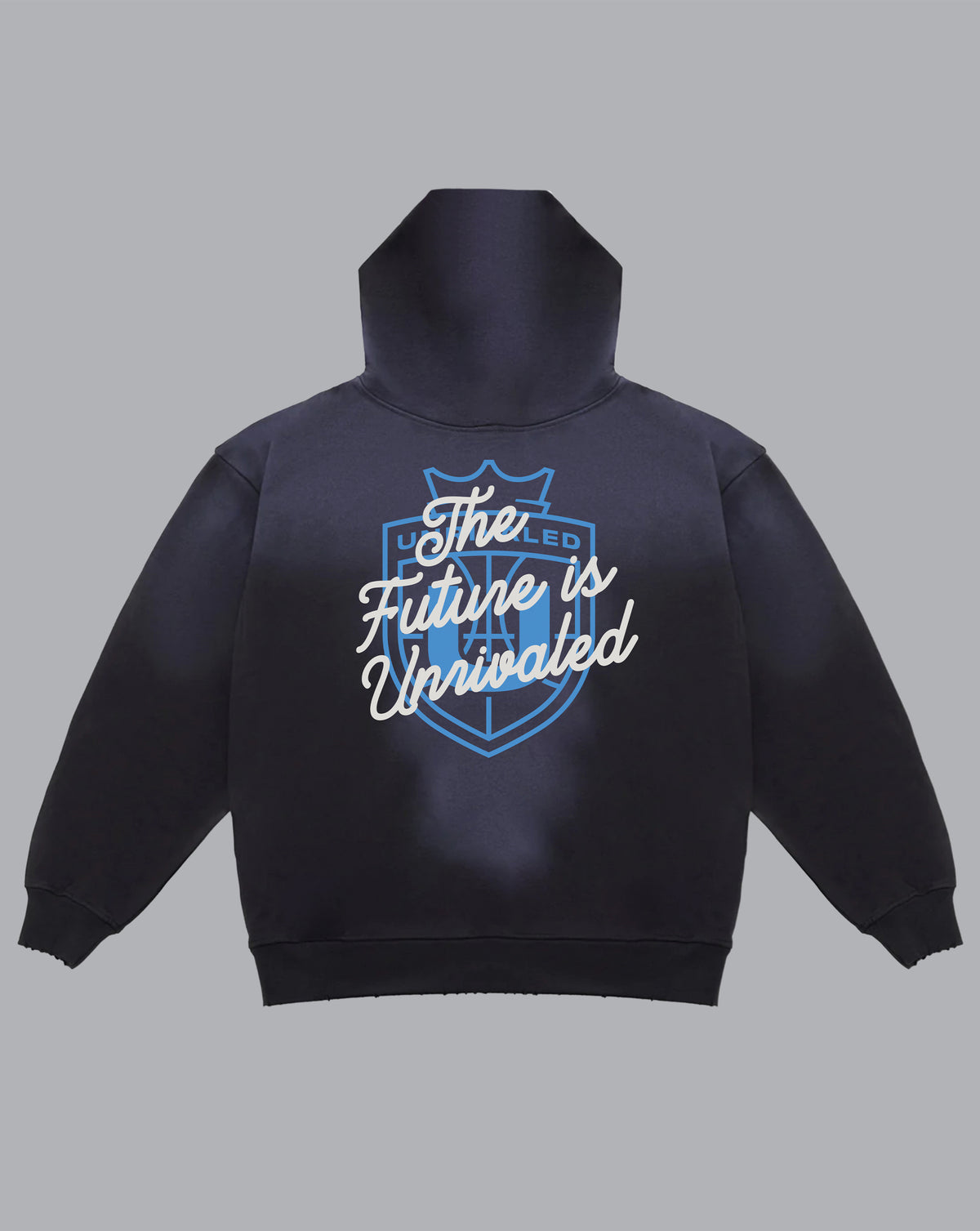 Distressed Hoodie - Washed Black