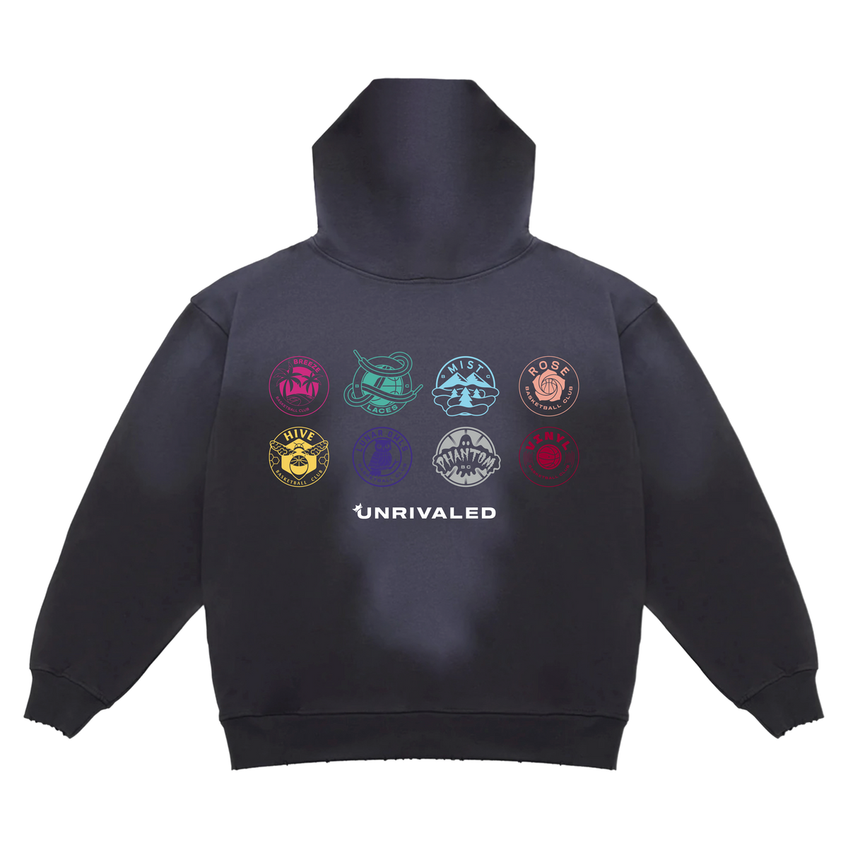 Unrivaled Crown Full Zip Hoodie - Washed Black