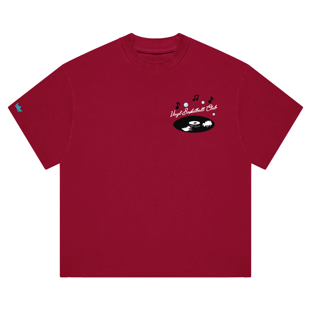 Vinyl Basketball Club T-Shirt - Vinyl Red