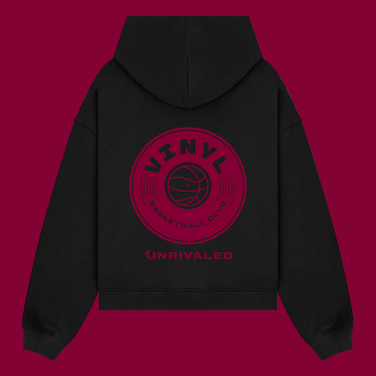 Vinyl Basketball Club Logo Hoodie - Black