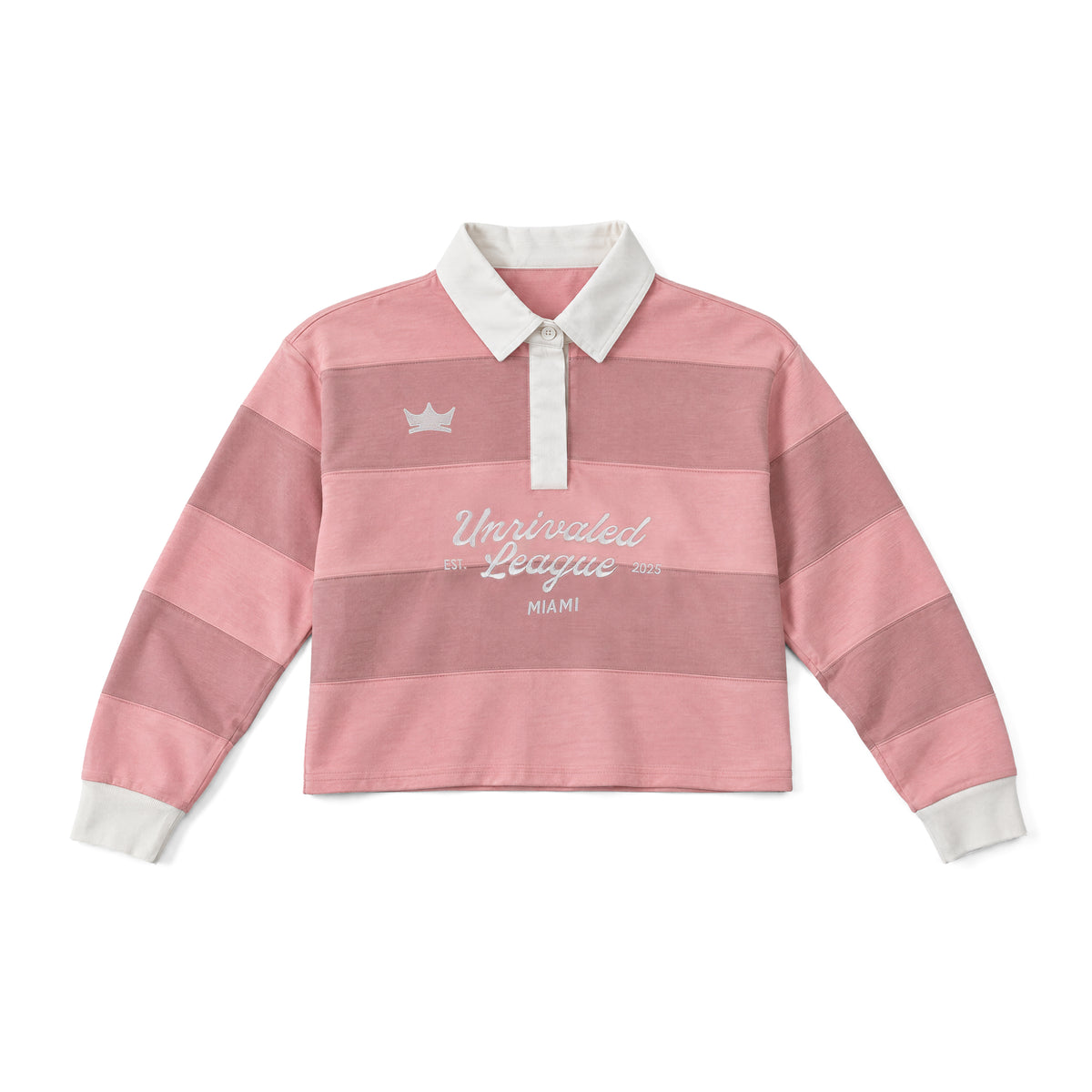 Future is Unrivaled - Cropped Rugby Polo - Pink